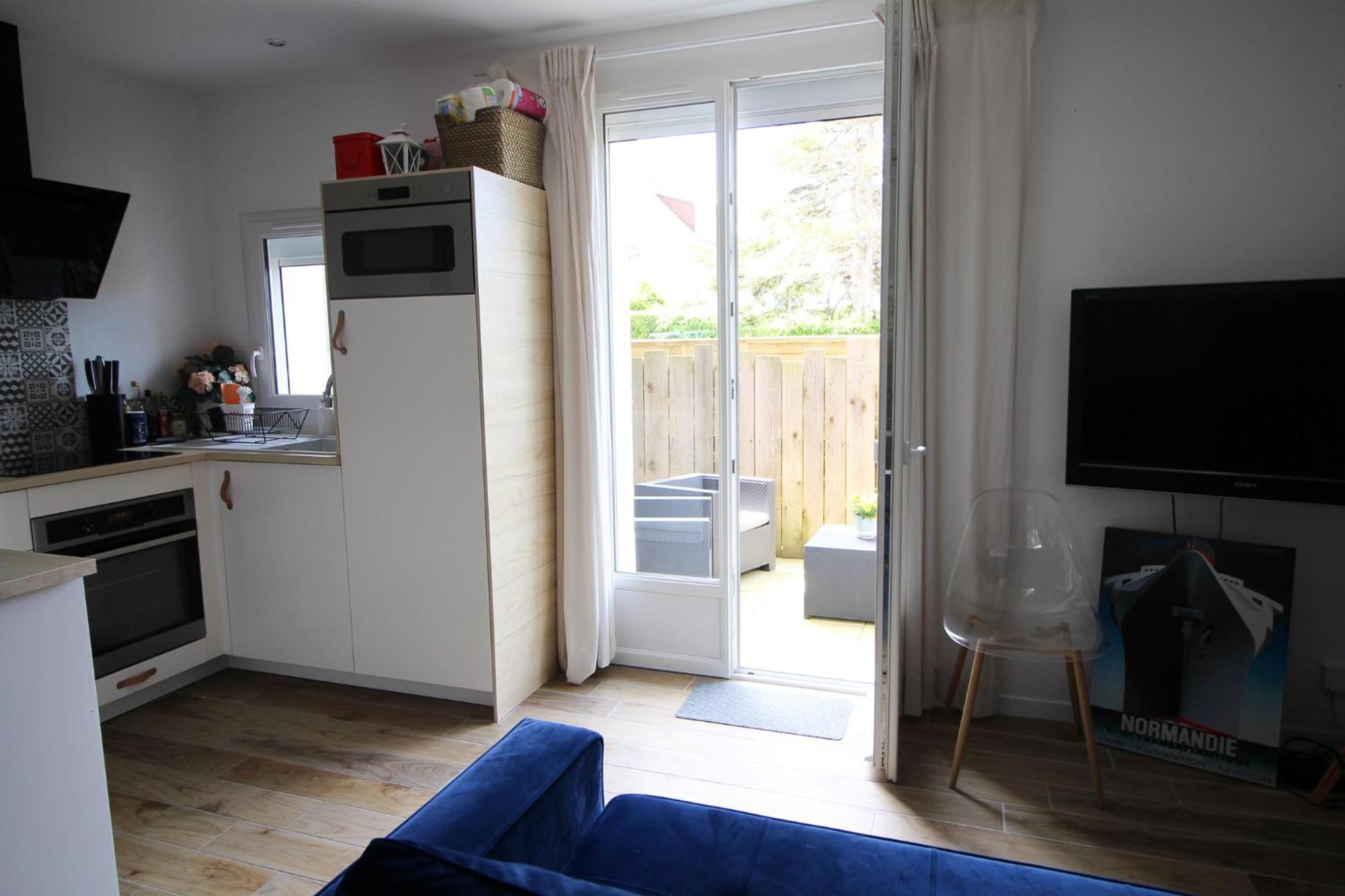 Appartement Avec Terrasse Privee, Plage A Pied Saint-Aubin-Sur-Mer  Luaran gambar